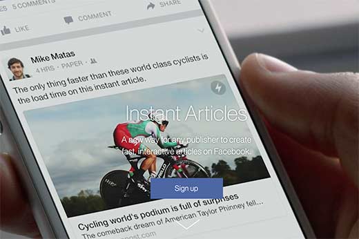 Đăng kí instantarticlespage