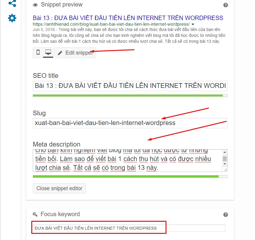 1 Ví dụ sử dụng Yoast By SEO