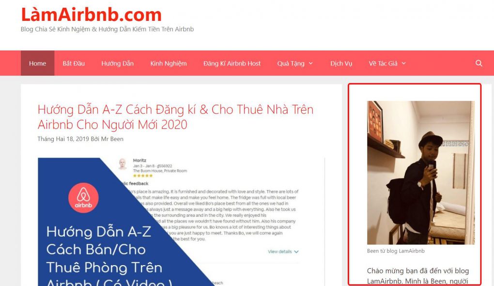 Trang chủ làm airbnb