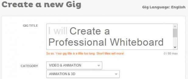 Tạo Gig kiếm tiền với Fiverr